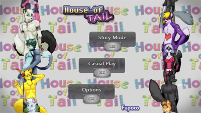 Screenshot of House of Tail's initial Title Menu Screen